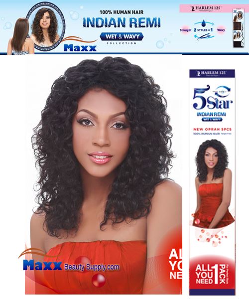 Harlem 125 5 Star Indian Remi Hair Wet & Wavy - New Oprah 5pcs